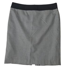 Vince Camuto Black White Checkered Pencil Skirt Womens Size 10